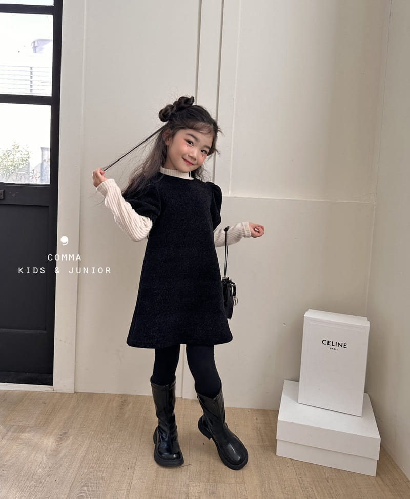 Comma - Korean Children Fashion - #childofig - Heart Half Turtleneck Tee - 3