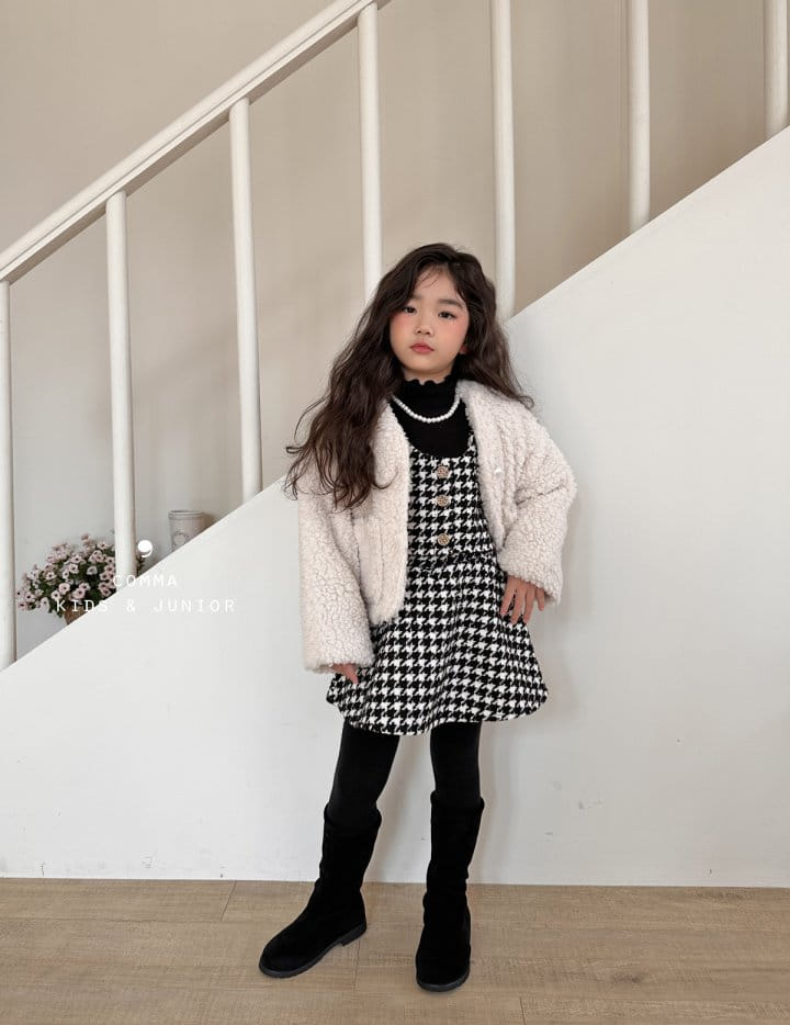 Comma - Korean Children Fashion - #childrensboutique - Plare Skirt Hound Teeth