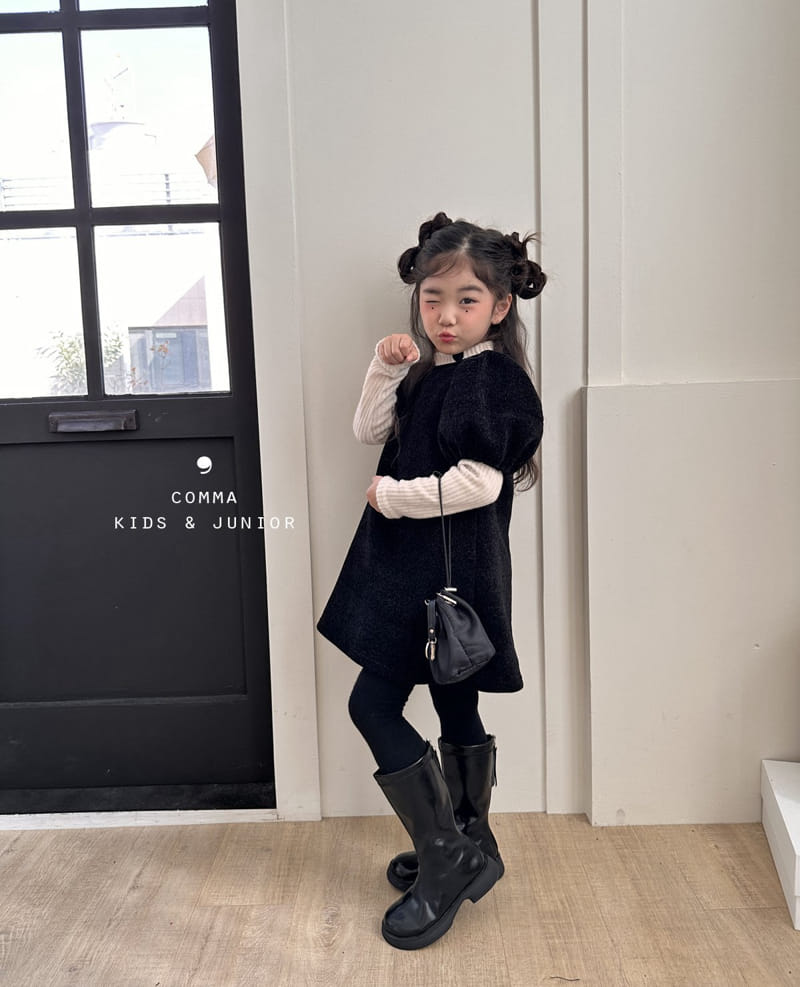 Comma - Korean Children Fashion - #discoveringself - Heart Half Turtleneck Tee - 6