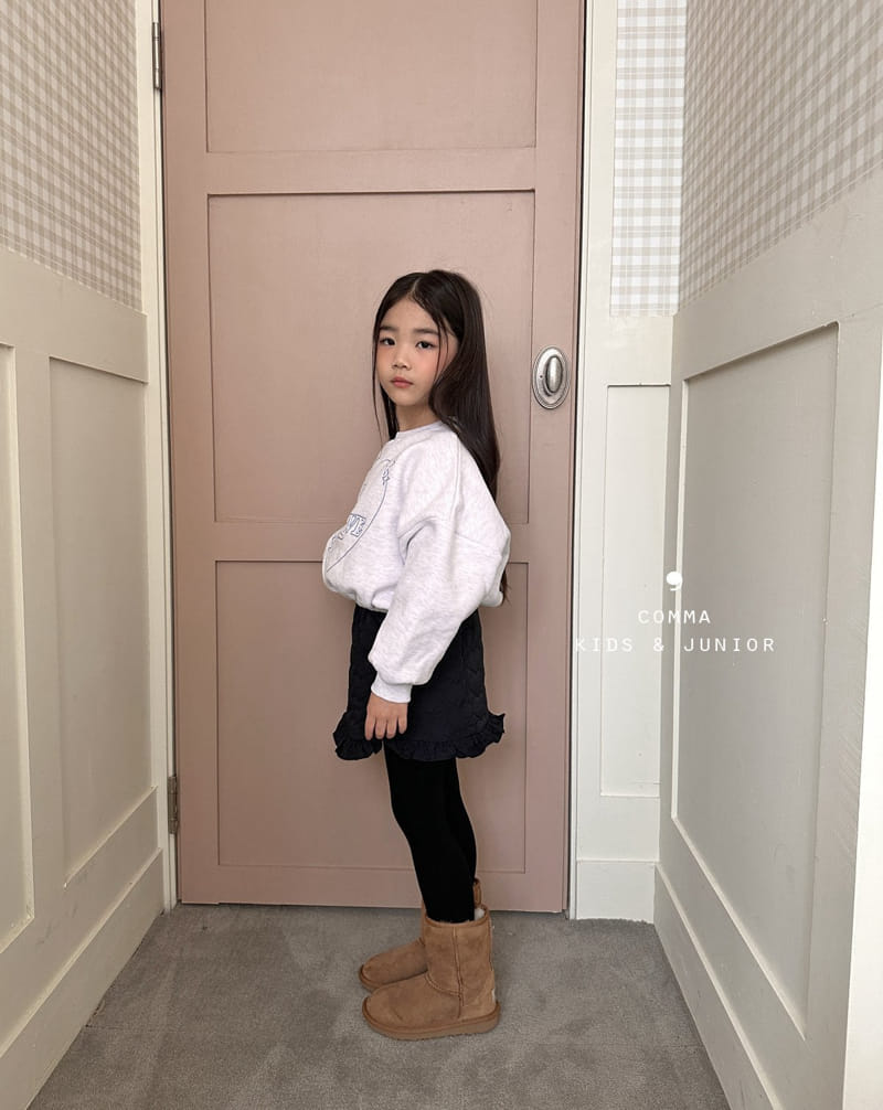 Comma - Korean Children Fashion - #discoveringself - Love Embroidery Sweatshirt - 3