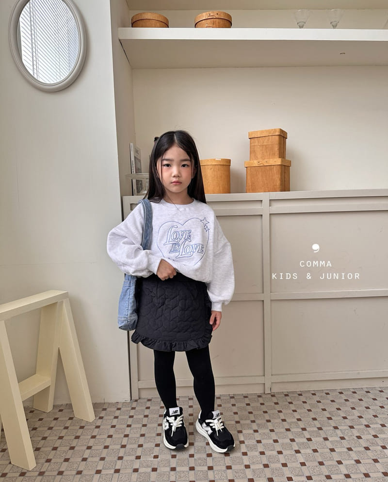 Comma - Korean Children Fashion - #kidsshorts - Love Embroidery Sweatshirt - 5