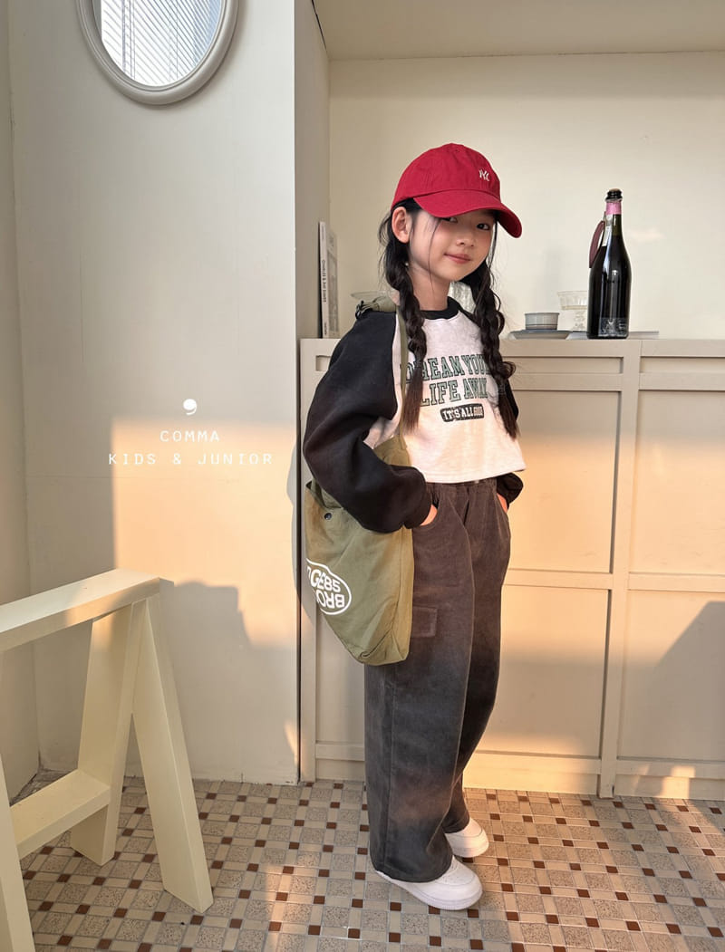 Comma - Korean Children Fashion - #kidsshorts - Raglan Crop Tee - 3