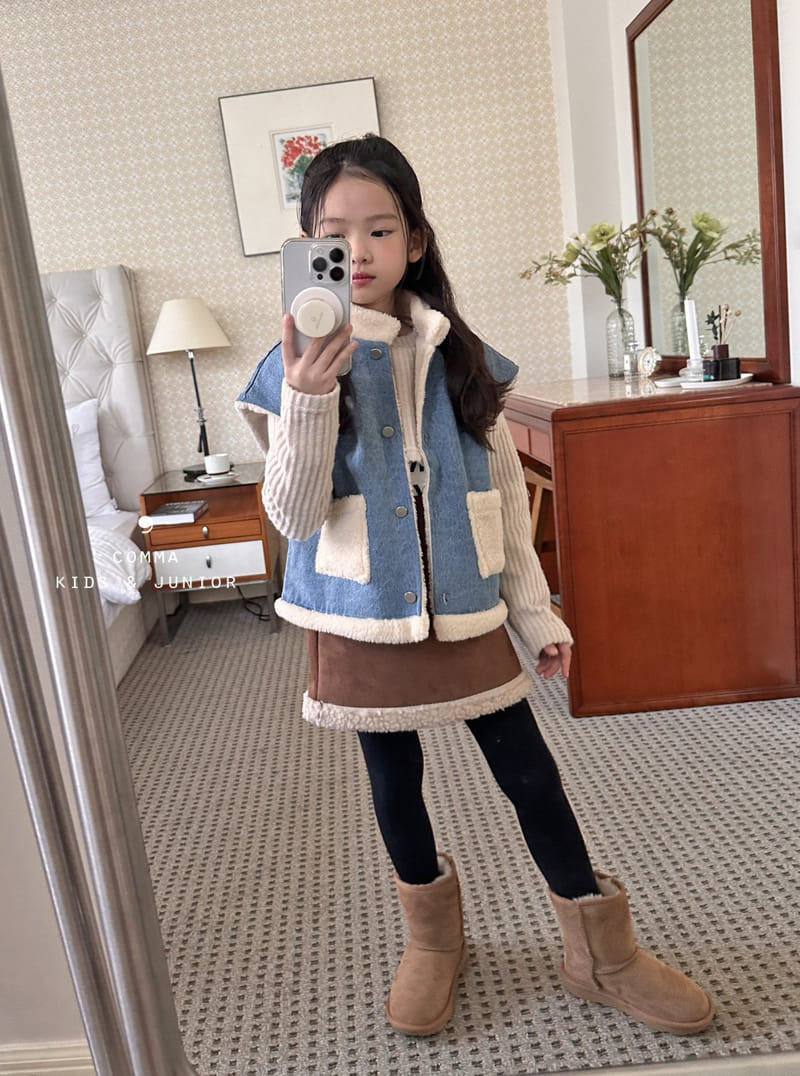 Comma - Korean Children Fashion - #kidsshorts - Dumble Denim Vest - 5