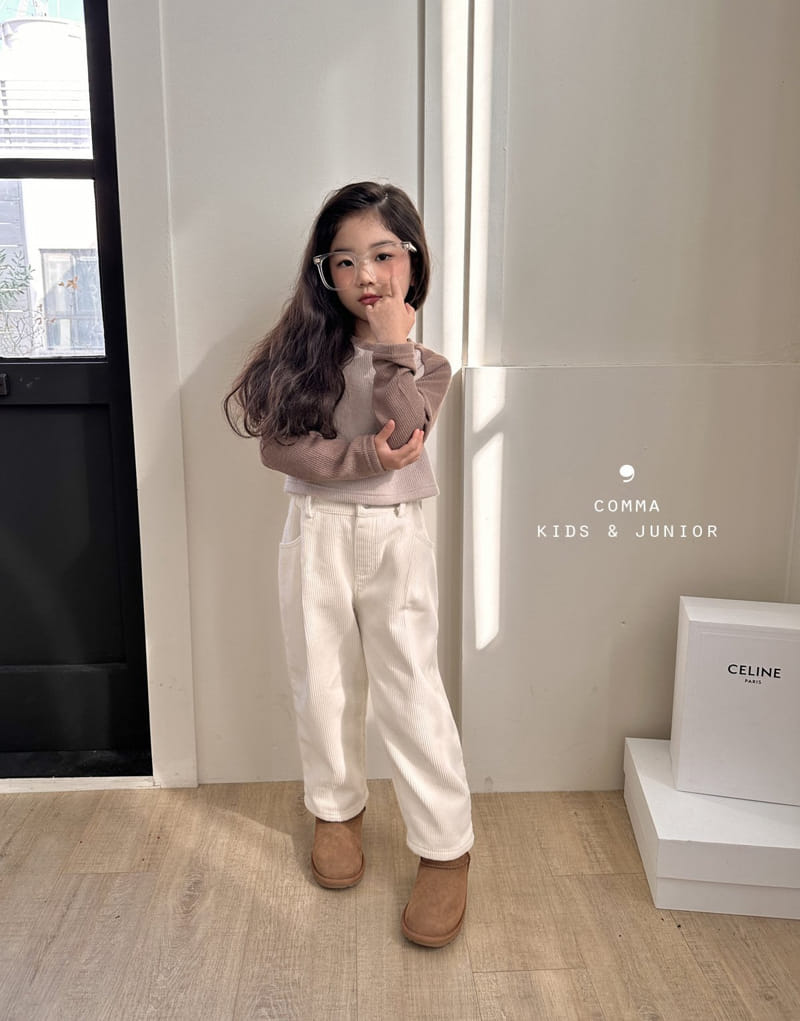 Comma - Korean Children Fashion - #kidsstore - Rib Wrinkle Pants - 12