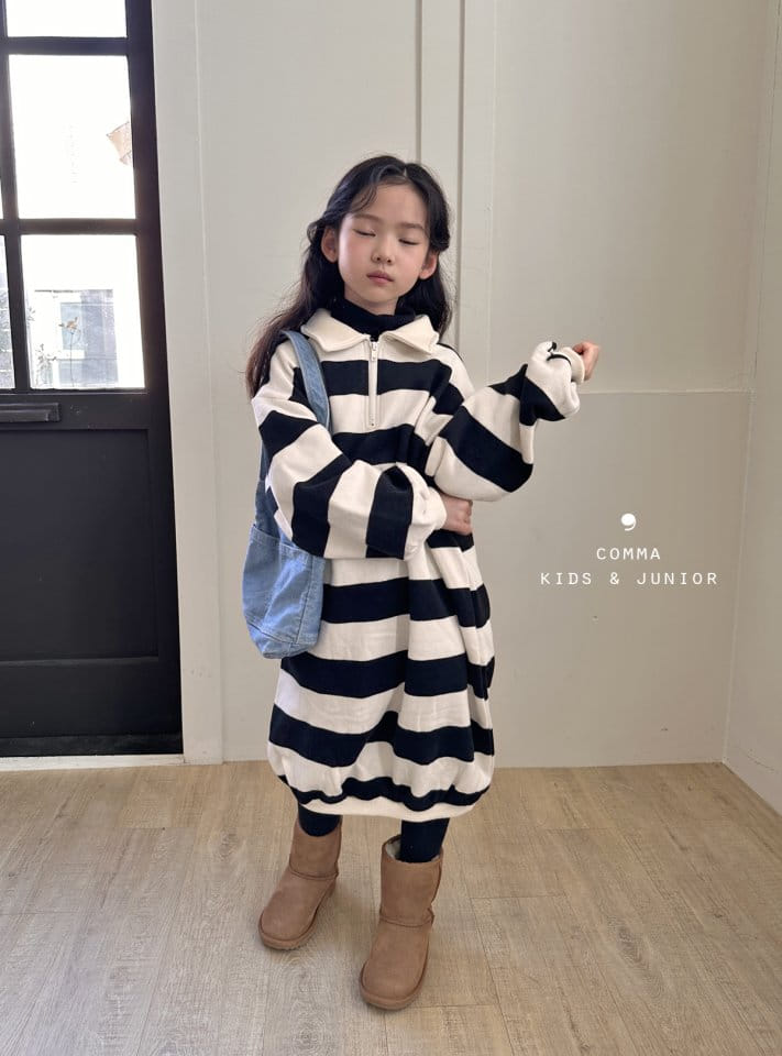 Comma - Korean Children Fashion - #magicofchildhood - Boxy Long One-piece Big St - 2