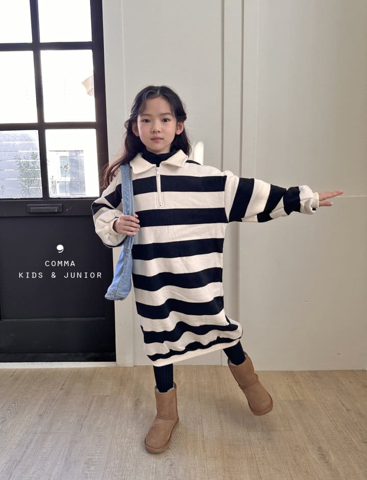 Comma - Korean Children Fashion - #minifashionista - Boxy Long One-piece Big St - 3