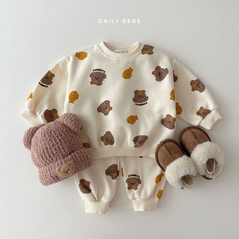 Daily Bebe - Korean Children Fashion - #childofig - Yam Top Bottom Set - 2