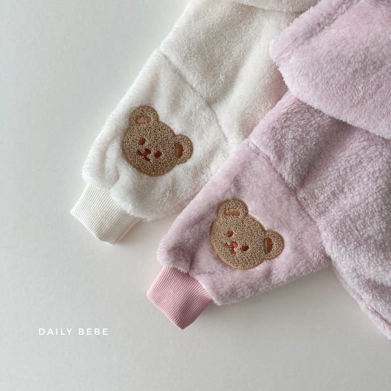 Daily Bebe - Korean Children Fashion - #childrensboutique - Bear Patch Fleece Jacket - 11