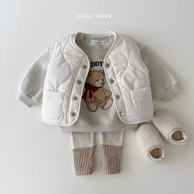 Daily Bebe - Korean Children Fashion - #Kfashion4kids - Quilting Reversible Vest - 4