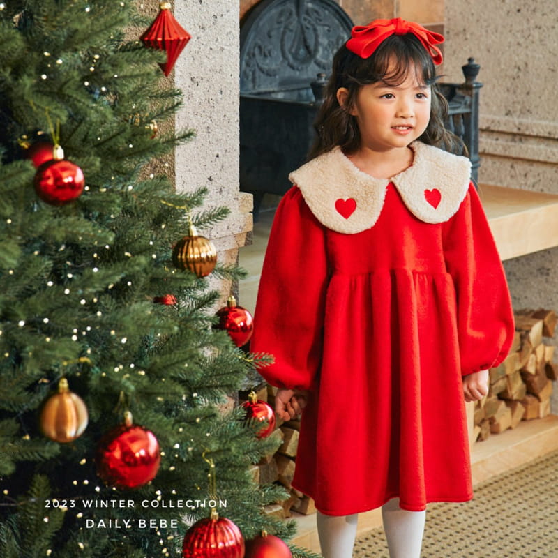 Daily Bebe - Korean Children Fashion - #magicofchildhood - Heart Bbogle One-piece - 9