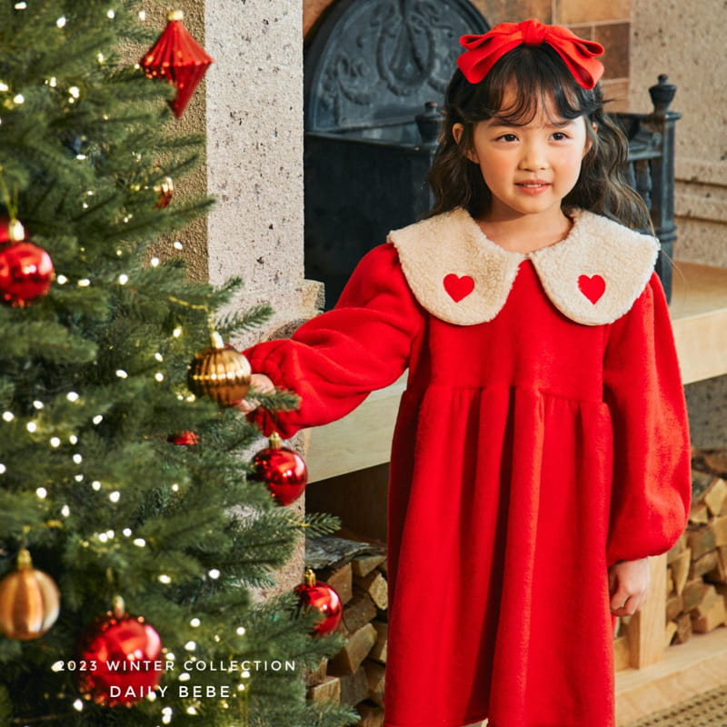 Daily Bebe - Korean Children Fashion - #minifashionista - Heart Bbogle One-piece - 10