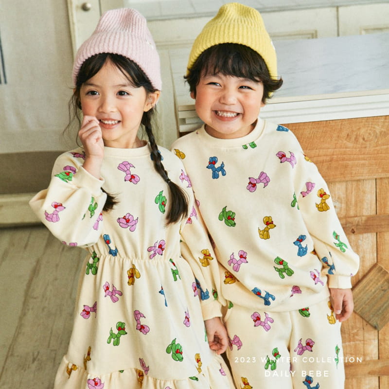 Daily Bebe - Korean Children Fashion - #minifashionista - Balloon Top Bottom Set - 7