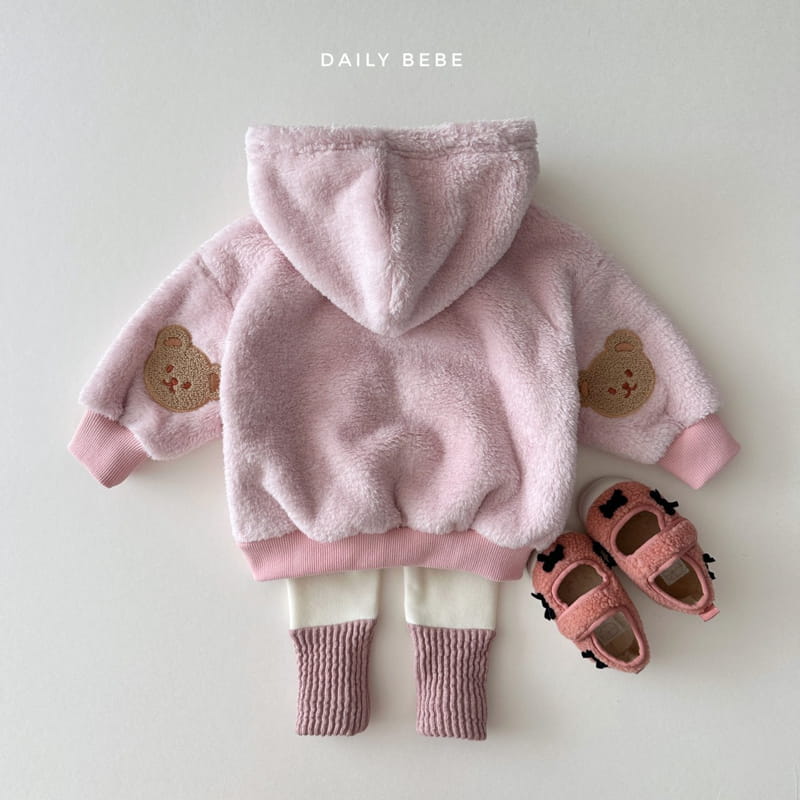 Daily Bebe - Korean Children Fashion - #stylishchildhood - Bear Patch Fleece Jacket - 9