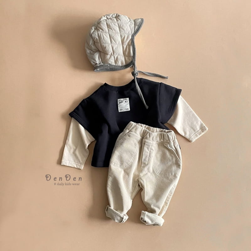 Denden - Korean Children Fashion - #childofig - Label Sleeves Tee - 12