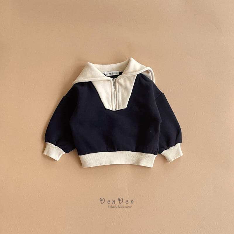 Denden - Korean Children Fashion - #kidsshorts - Sailor Collar Tee - 2