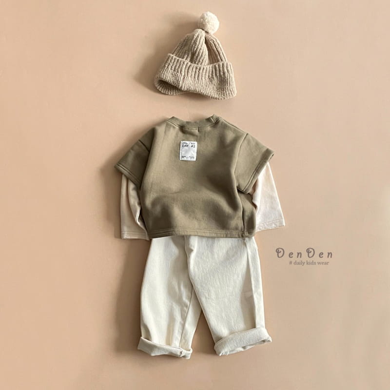 Denden - Korean Children Fashion - #minifashionista - Label Sleeves Tee - 9