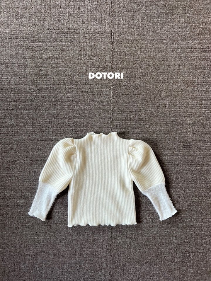 Dotori - Korean Children Fashion - #prettylittlegirls - Lace Sleeves Puff Tee - 4