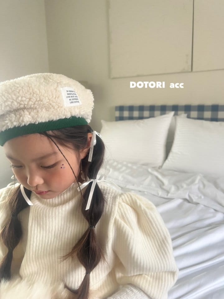 Dotori - Korean Children Fashion - #toddlerclothing - Fluffy Beret Hat - 12