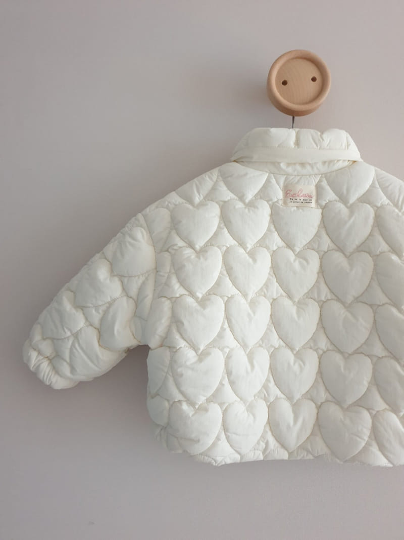 Eclair - Korean Children Fashion - #childrensboutique - Heart Padding Jacket - 6