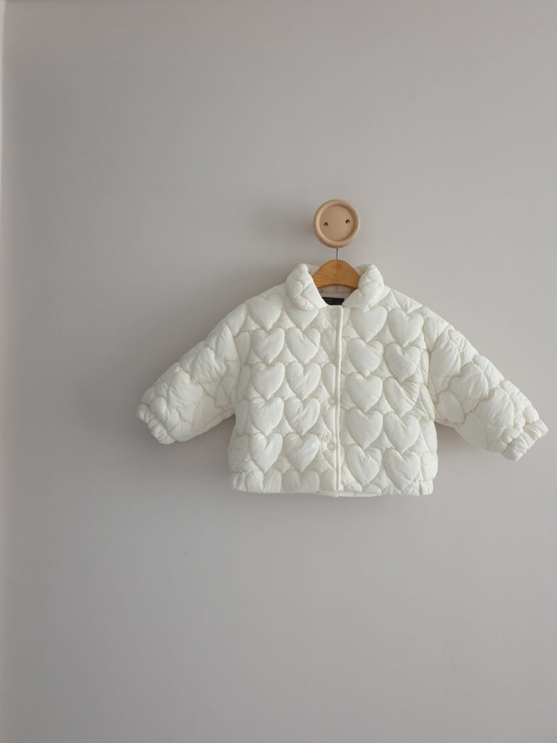 Eclair - Korean Children Fashion - #toddlerclothing - Heart Padding Jacket - 3