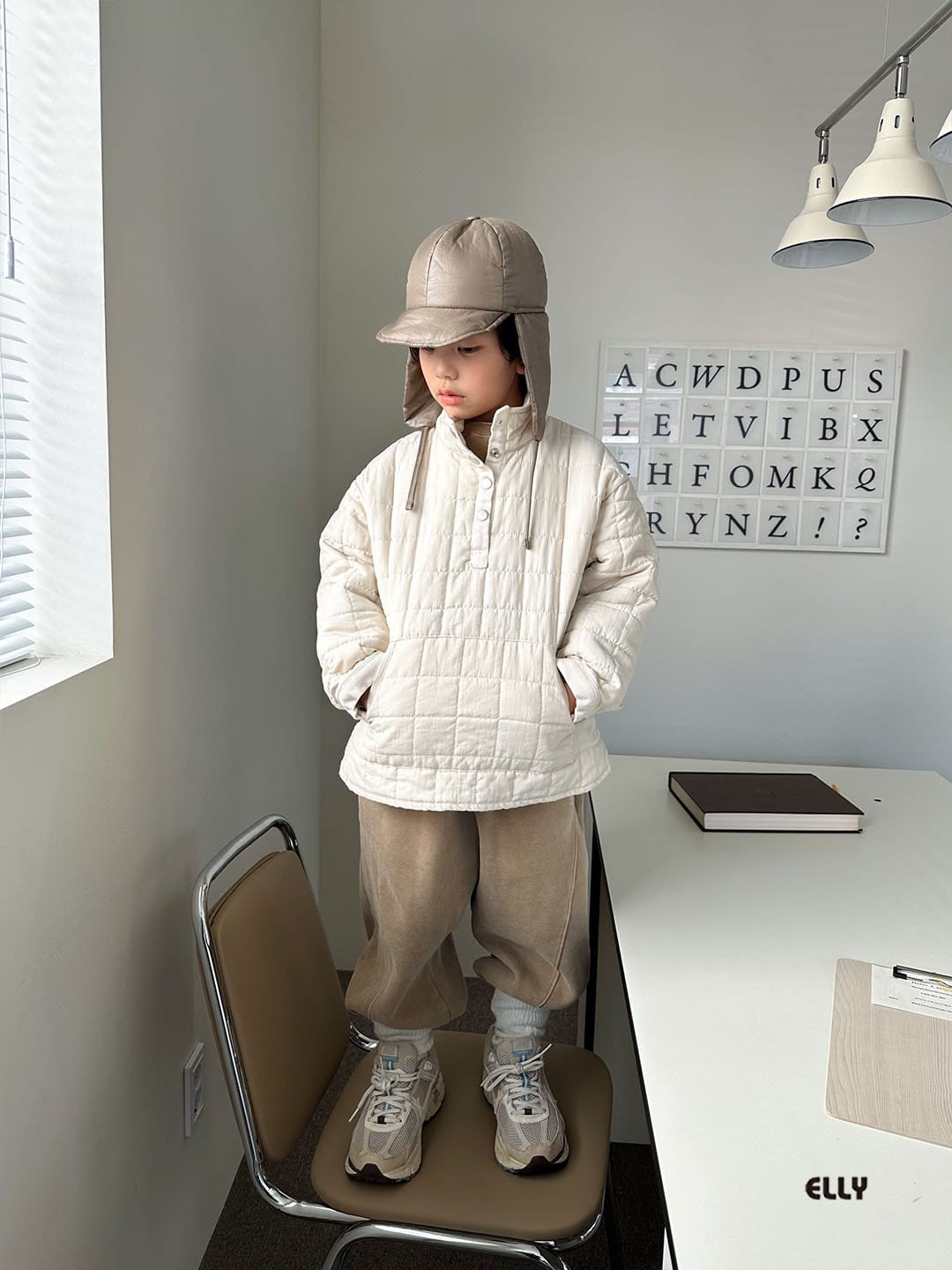 Ellymolly - Korean Children Fashion - #magicofchildhood - Atom Padding Half Zip-Up - 8