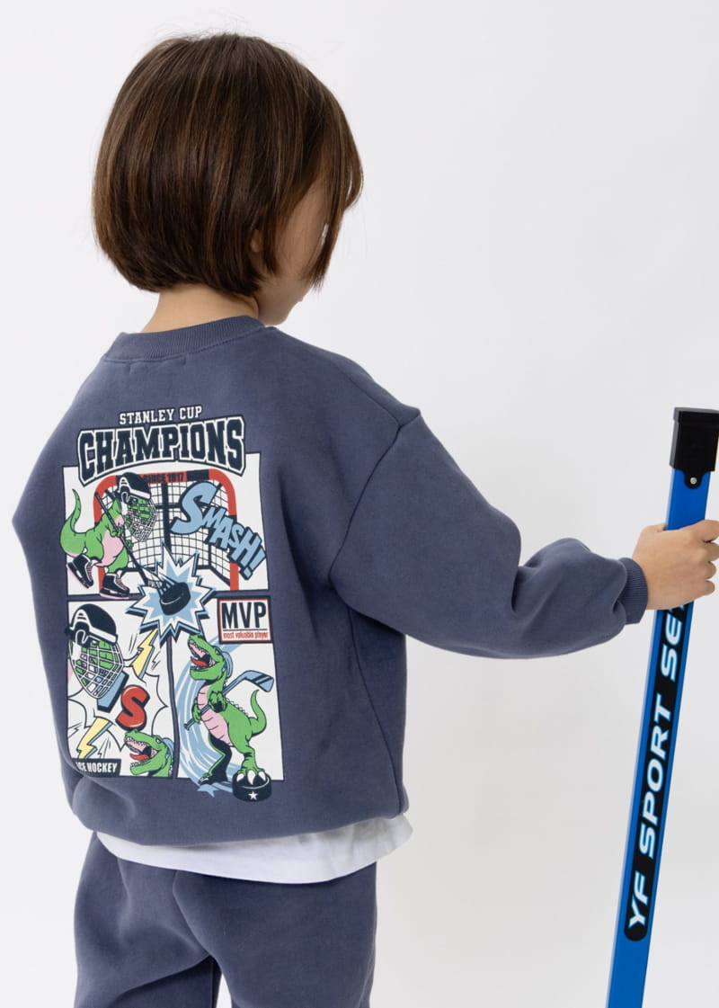 Fashion King - Korean Children Fashion - #Kfashion4kids - Hockey Dino Top Bottom Set - 10