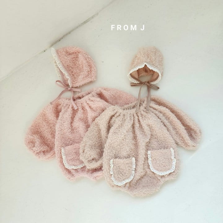 From J - Korean Baby Fashion - #babyfashion - Cotton Candy Bodysuit with Bonnet - 9