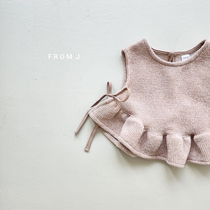 From J - Korean Baby Fashion - #babyoninstagram - Knit Frill Vest - 4