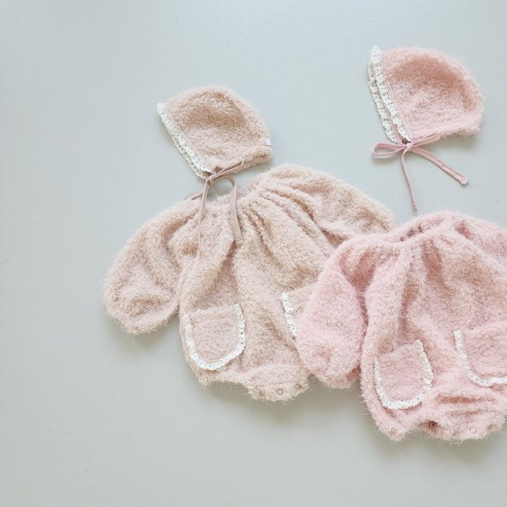 From J - Korean Baby Fashion - #babyoutfit - Cotton Candy Bodysuit with Bonnet