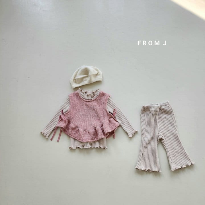 From J - Korean Baby Fashion - #babyoutfit - Knit Frill Vest - 6