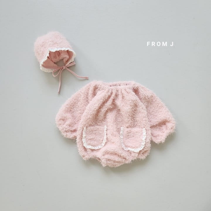 From J - Korean Baby Fashion - #babywear - Cotton Candy Bodysuit with Bonnet - 2