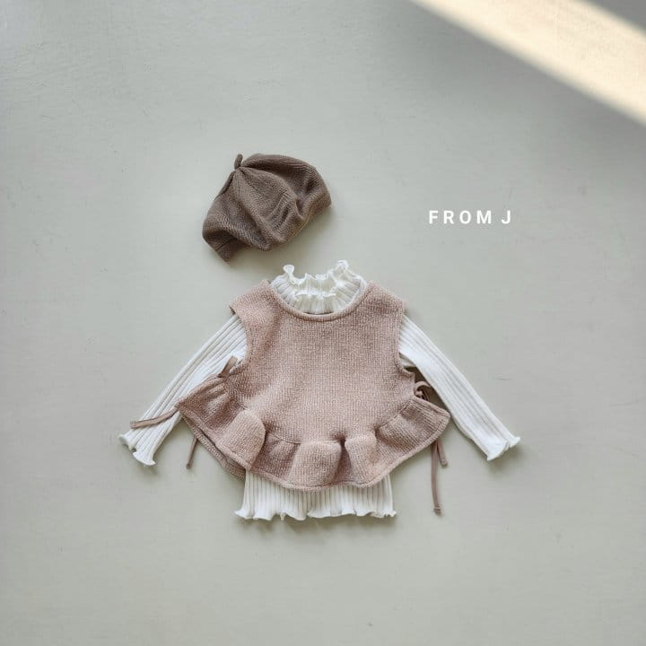 From J - Korean Baby Fashion - #babywear - Knit Frill Vest - 7