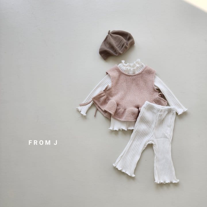 From J - Korean Baby Fashion - #onlinebabyboutique - Knit Frill Vest - 8