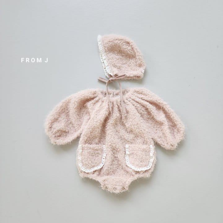 From J - Korean Baby Fashion - #onlinebabyboutique - Cotton Candy Bodysuit with Bonnet - 4