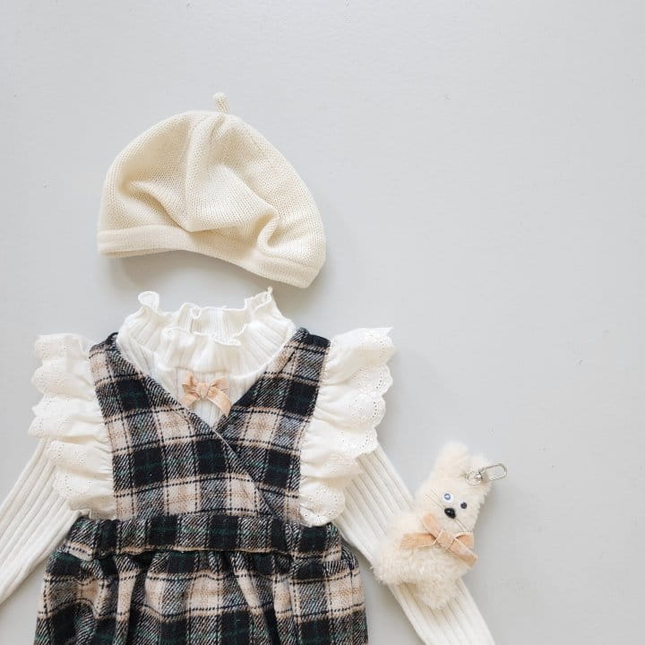 From J - Korean Baby Fashion - #smilingbaby - Check rill Bodysuit - 3