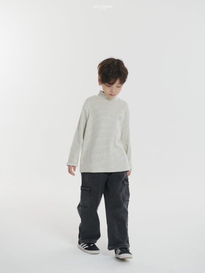 Jermaine - Korean Children Fashion - #Kfashion4kids - Fleece Denim Jeans - 7