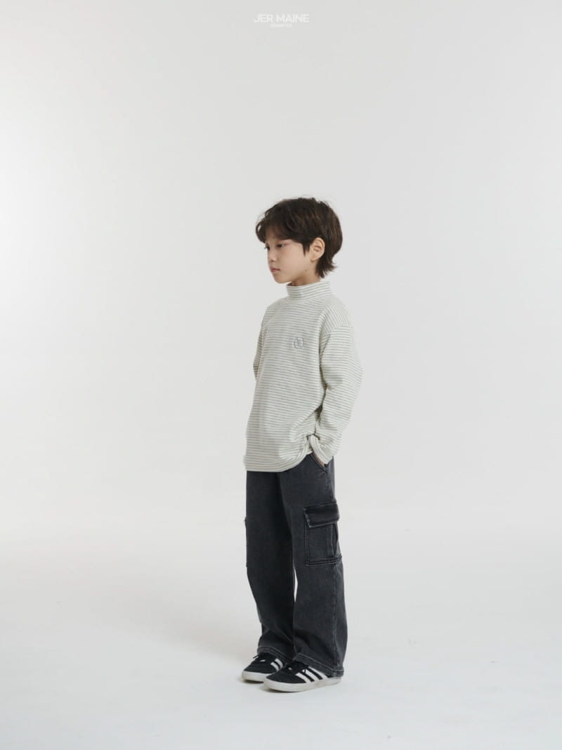 Jermaine - Korean Children Fashion - #littlefashionista - Fleece Denim Jeans - 8