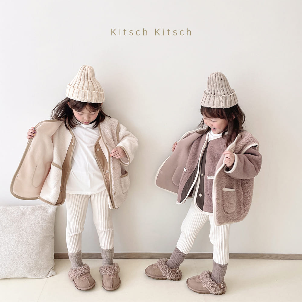 Kitsch Kitsch - Korean Children Fashion - #Kfashion4kids - Fleece Banding Vest With Mom - 7