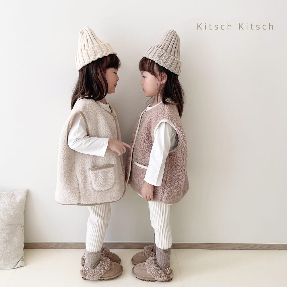 Kitsch Kitsch - Korean Children Fashion - #kidsstore - Fleece Banding Vest With Mom - 5