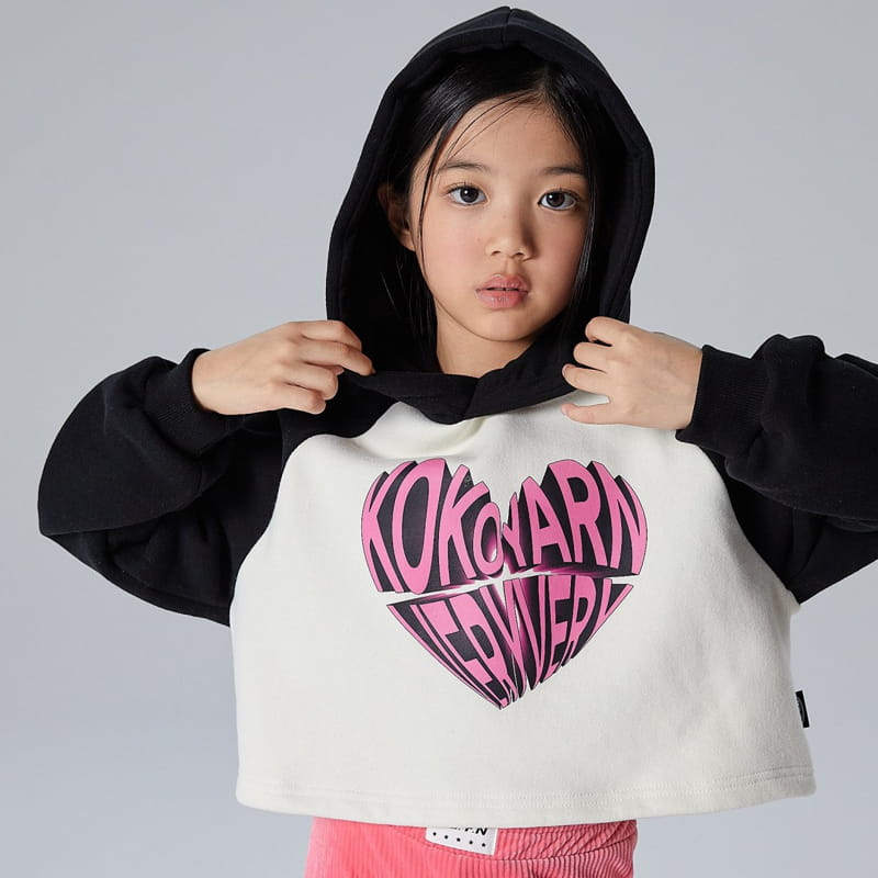 Kokoyarn - Korean Children Fashion - #stylishchildhood - Heart Crop Hoody Tee - 10