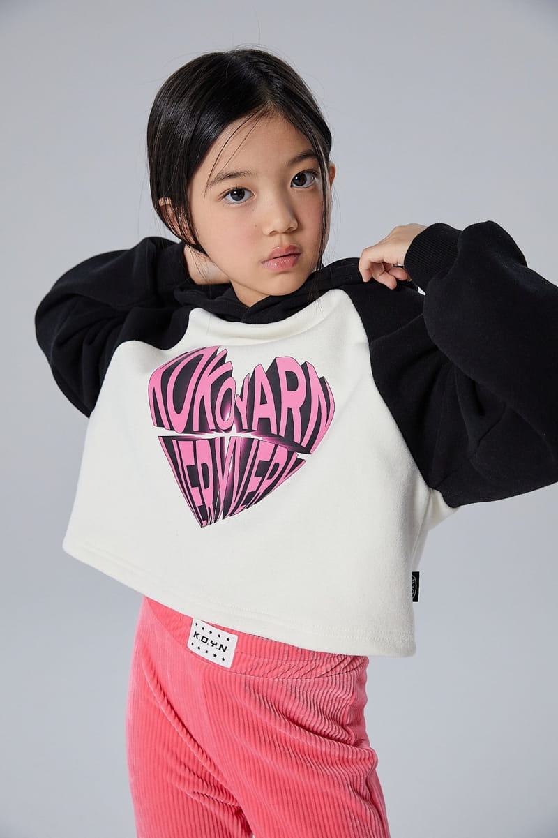 Kokoyarn - Korean Children Fashion - #toddlerclothing - Heart Crop Hoody Tee - 9