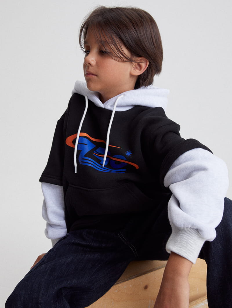 Kokoyarn - Korean Junior Fashion - #Kfashion4kids - Logo Layered Hoody Tee - 7