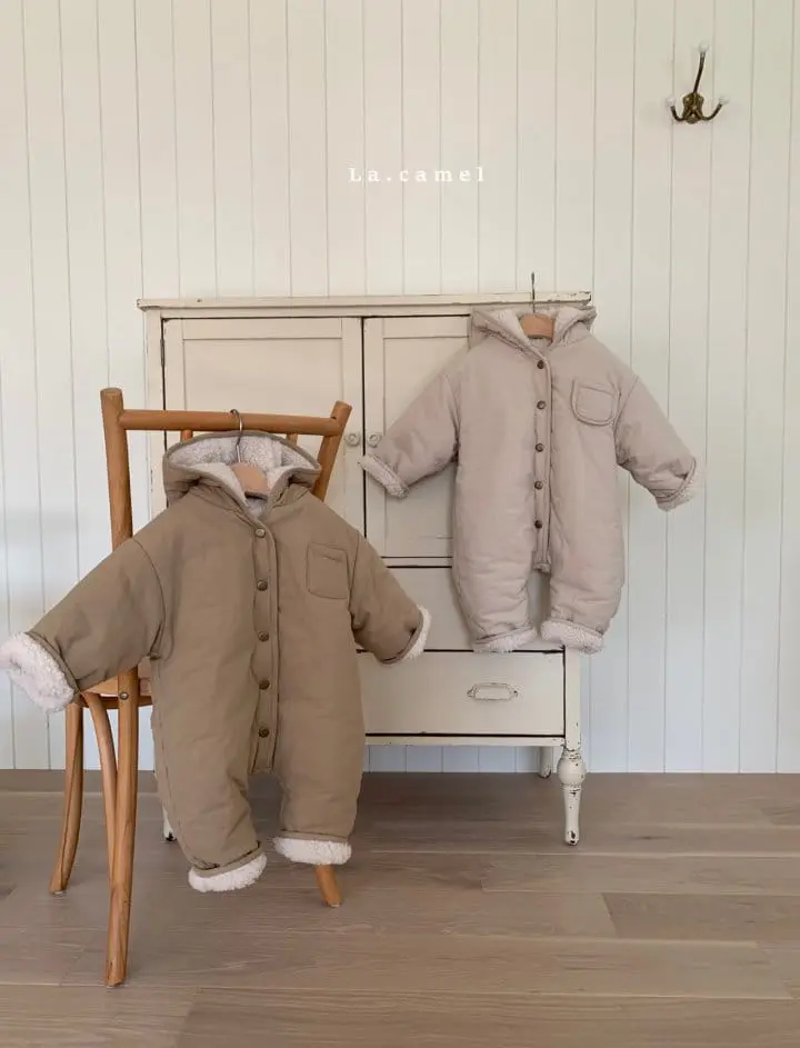 La Camel - Korean Baby Fashion - #babyboutiqueclothing - Toy Hoody Padding Bodysuit (reversible) - 2