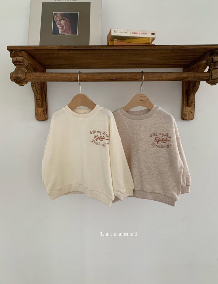 La Camel - Korean Children Fashion - #discoveringself - Ribbon Sweatshirt (napping) - 2