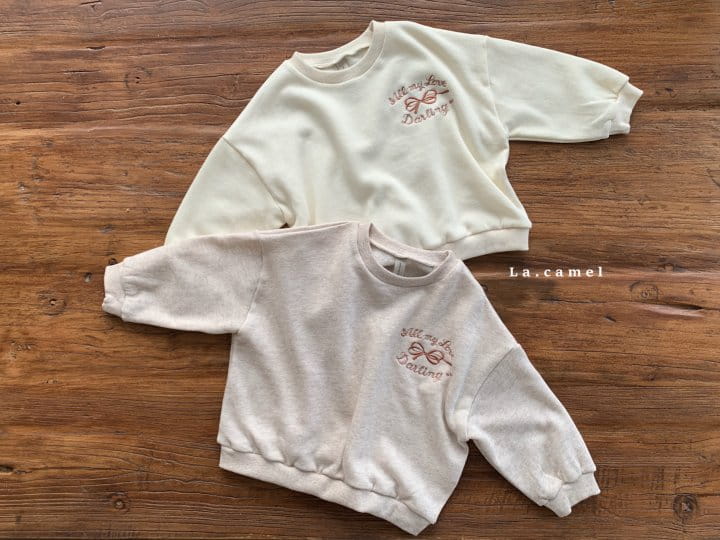 La Camel - Korean Children Fashion - #fashionkids - Ribbon Sweatshirt (napping) - 3