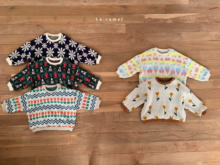 La Camel - Korean Children Fashion - #littlefashionista - Pompom Knit Tee - 2