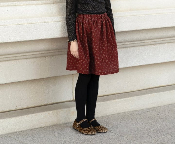 Le Bev - Korean Children Fashion - #discoveringself - Corduroy Florak Skirt - 8