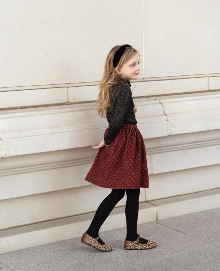 Le Bev - Korean Children Fashion - #fashionkids - Corduroy Florak Skirt - 9