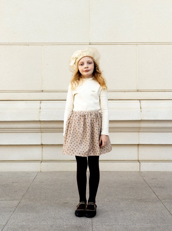 Le Bev - Korean Children Fashion - #minifashionista - Corduroy Florak Skirt - 2