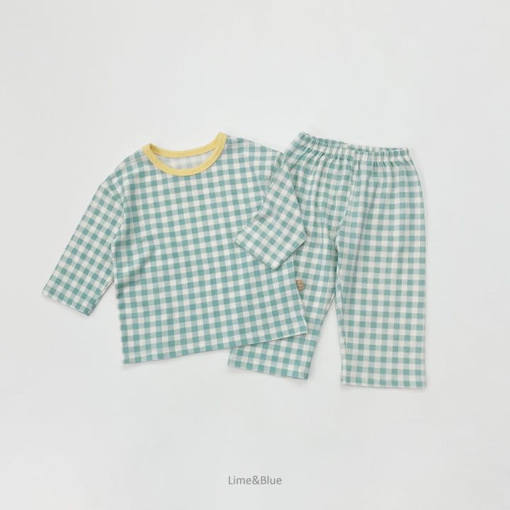 Lime & Blue - Korean Children Fashion - #magicofchildhood - Cracker Check Easywear - 6